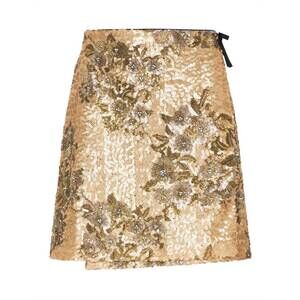 NEW MALIPARMI women's sequin skirt in gold